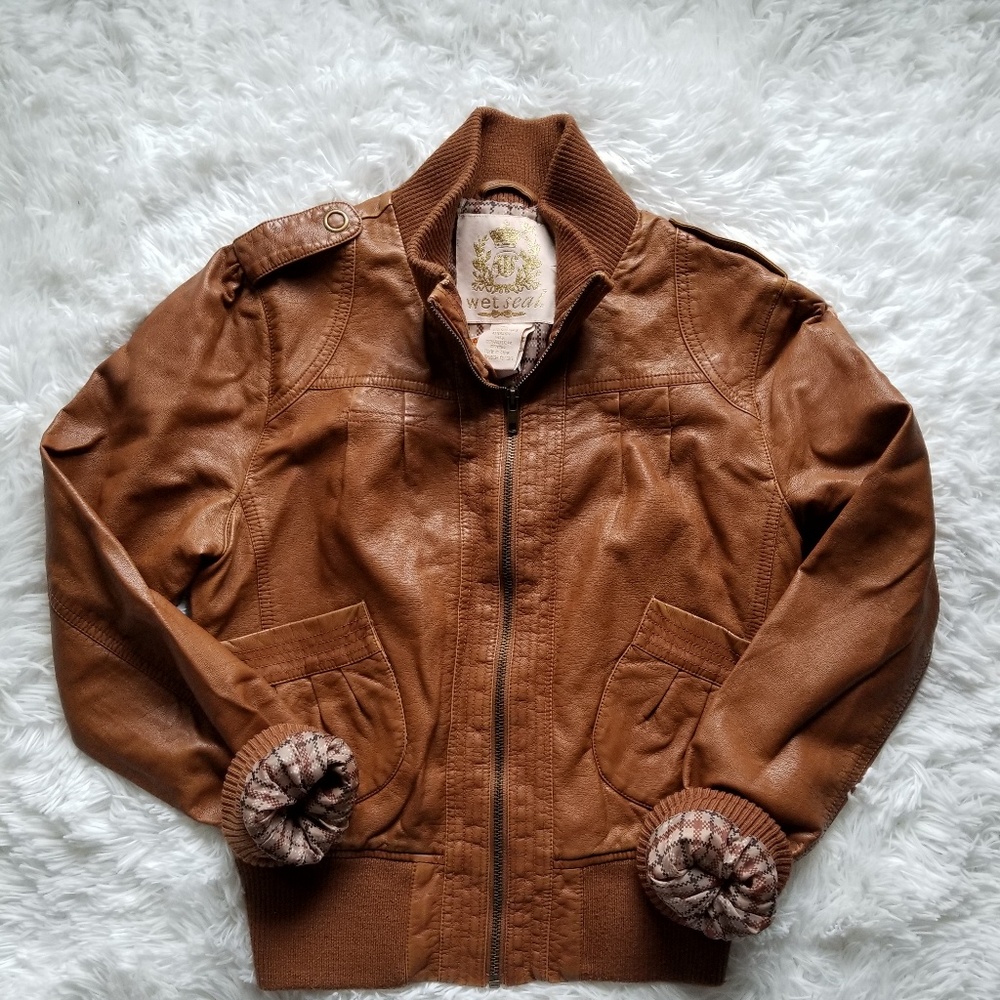 Faux leather jacket